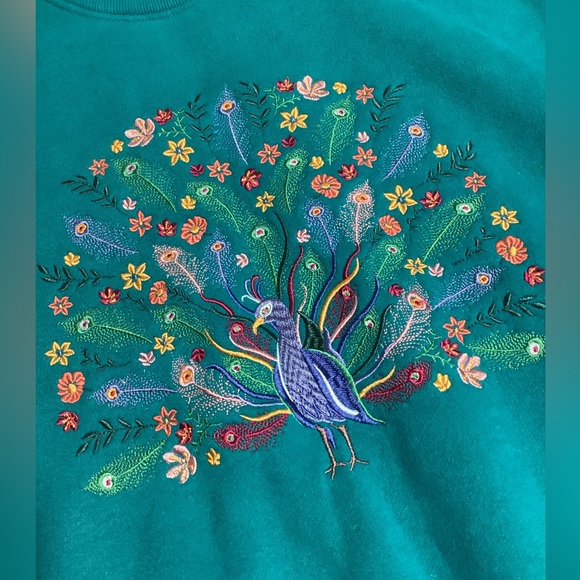 Vintage Peacock K King Universal Sweater Women Size 1XL Peacock Fall Winter - Picture 5 of 7
